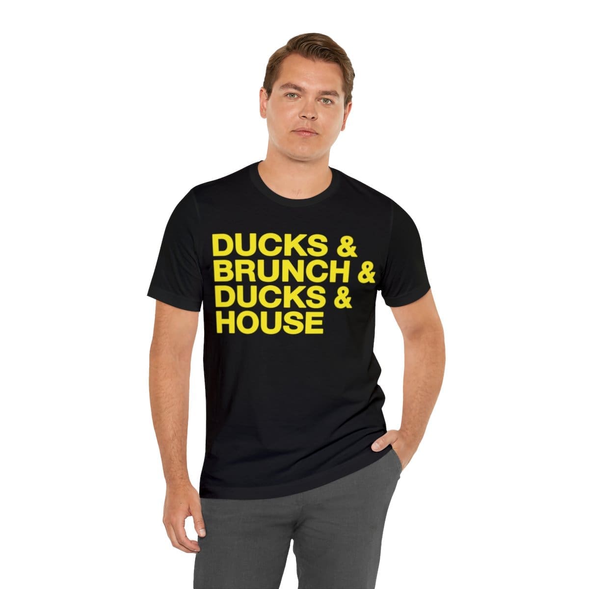Ducks and Brunch and Ducks and House - Unisex Jersey Short Sleeve Tee - Image 7