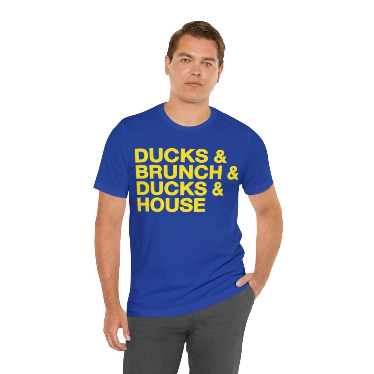 Ducks and Brunch and Ducks and House - Unisex Jersey Short Sleeve Tee - Image 43