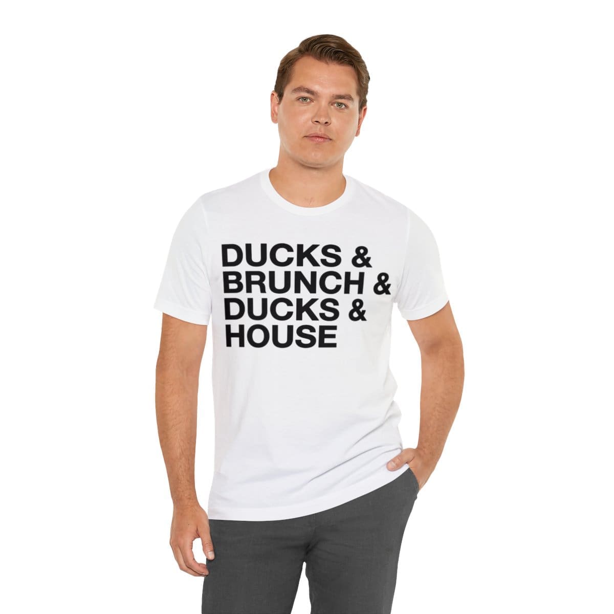 Ducks and Brunch and Ducks and House - Unisex Jersey Short Sleeve Tee - Image 19
