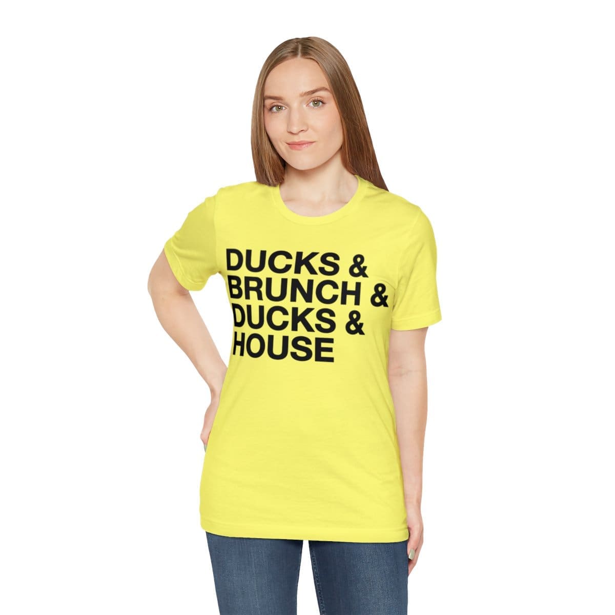 Ducks and Brunch and Ducks and House - Unisex Jersey Short Sleeve Tee - Image 30