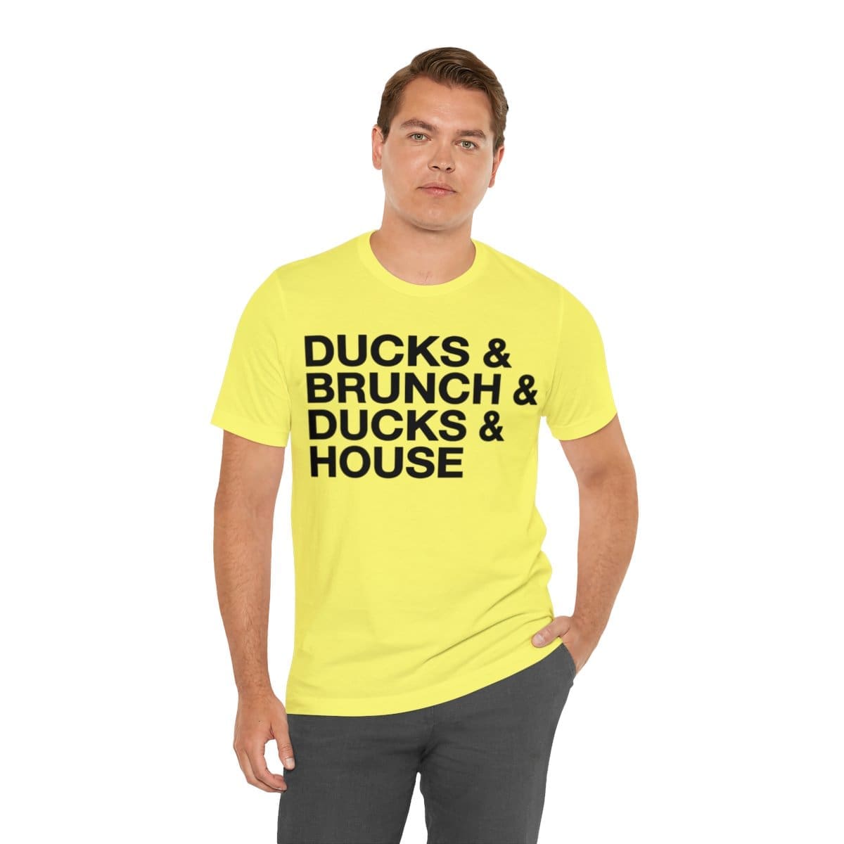 Ducks and Brunch and Ducks and House - Unisex Jersey Short Sleeve Tee - Image 31
